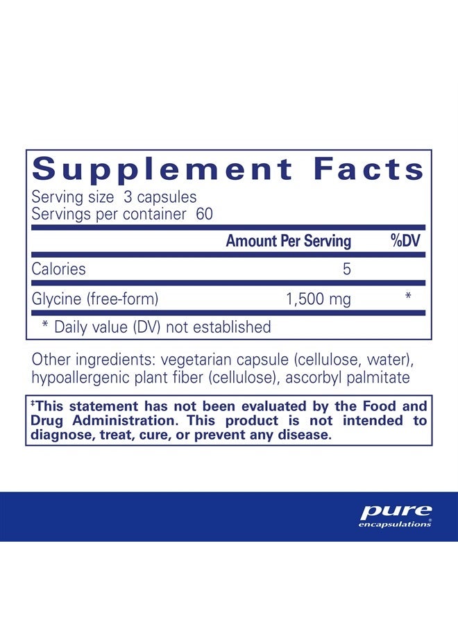 Pure Encapsulations غليسين - يدعم النوم المريح وتنظيف الكبد* - مكمل كبد - نباتي وخالي من الغلوتين - 180 كبسولة - Image 2