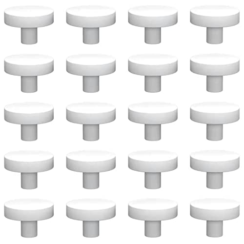 Saricho Ceramic White Coralline Coral frag Plugs Coral frag Base Round 20pc - Image 1