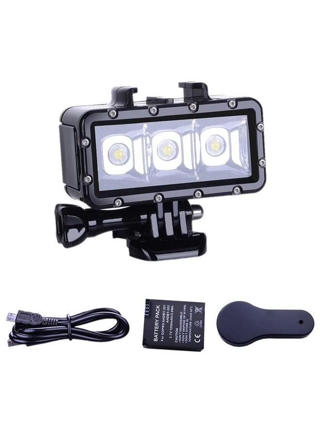 Diving light High Power Dimmable Waterproof LED Video Light Fill Night Light Diving Underwater Light Waterproof 147ft(45m) for Gopro Hero 9 Hero 8/ Hero 7/Hero 5/6/5S/4/4S/3+/2/ AKASO YI Action