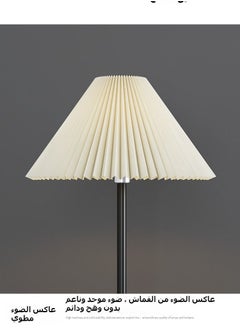 XiuWoo Modern Pleated Aesthetic Floor Lamp, Living Room Pole Lighting, 3 Colors Brightness Work Lamp Modern Tall Standing Hanging Light for Living Room Bedroom Reading White  - Image 5