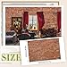 Flutesan 24 Pcs Miniature Dollhouse Wallpaper and Flooring Peel and Stick Mini DIY Self Adhesive Dollhouse Accessories 827 x 1169 Inch Red Clinker - Image 4