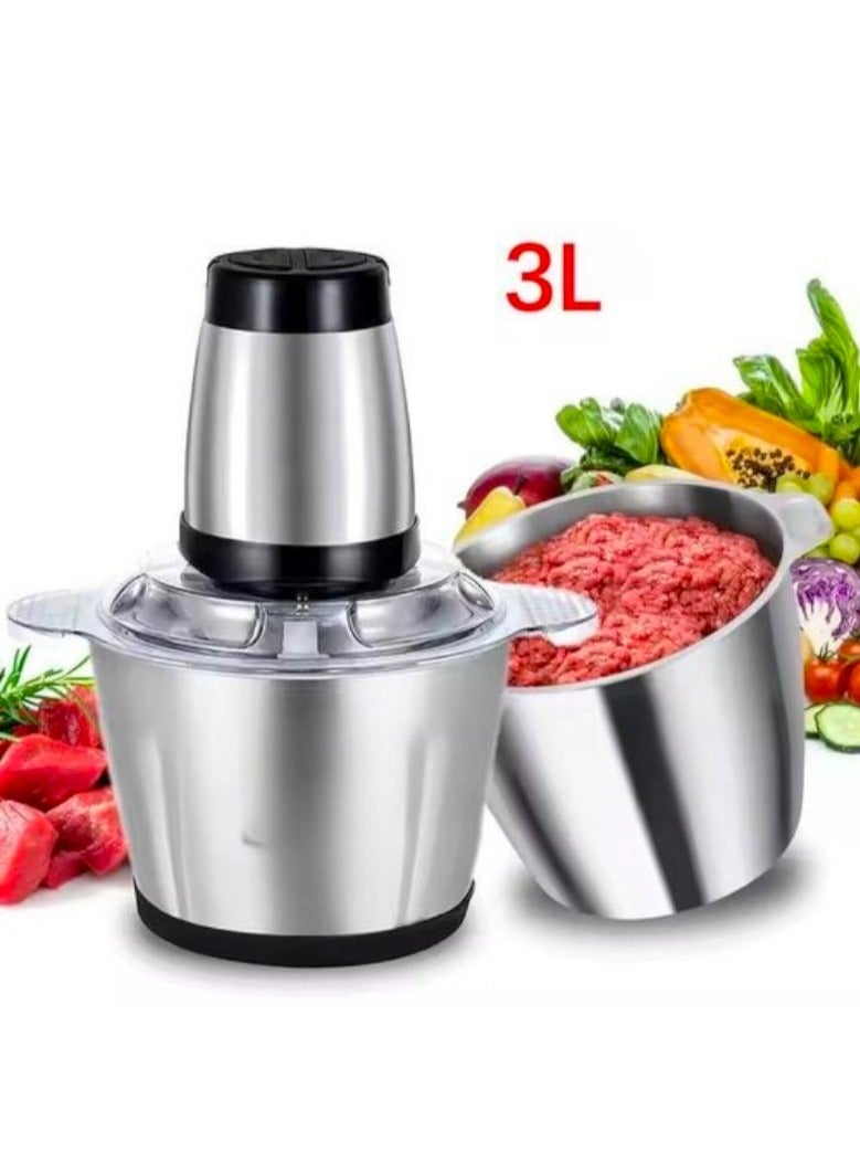 Good Humor Electric 3L Stainless steel Home Use Garlic Onion Vegetable Food Grinder Meat Chopper - Image 1
