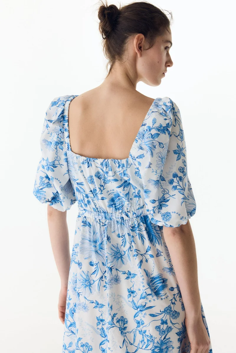 H&M MAMA Cotton-blend poplin dress