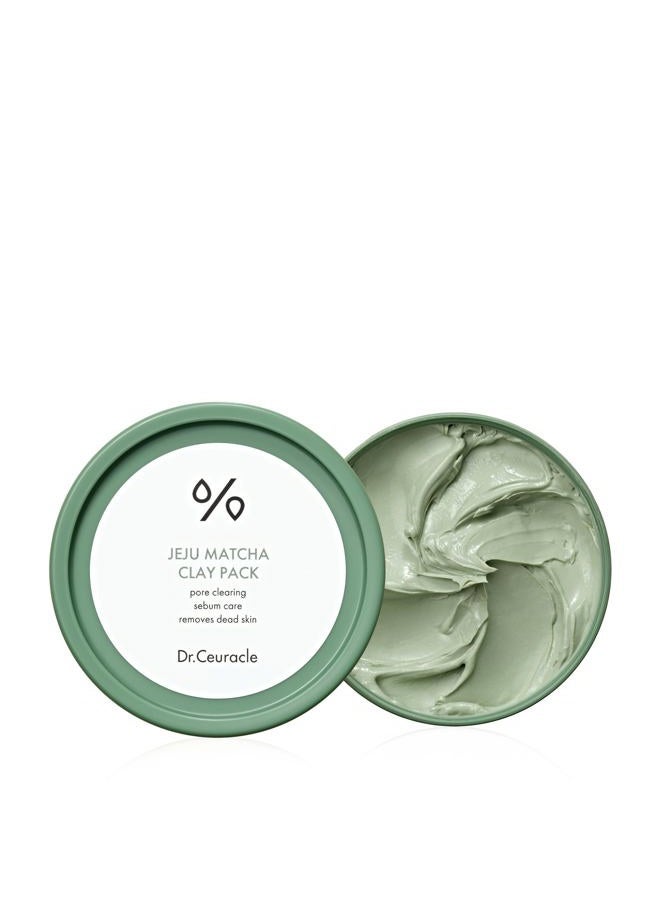Dr.Ceuracle Jeju Island Matcha Clay Pack (115g / 4.05 oz) - Wash-Off Type Clay Facial Mask Pack for Cleansing Pore and Detoxifying Dull Skin