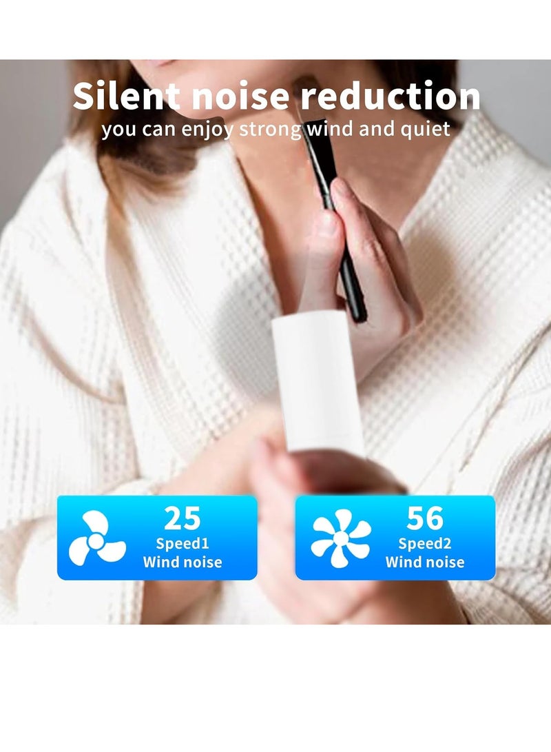 يواوليتي مروحة يدوية، مروحة صغيرة، مروحة محمولة قابلة لإعادة الشحن، مروحة قابلة للطي مناسبة للسفر والمكتب والأنشطة الخارجية (لون أبيض) - Image 5