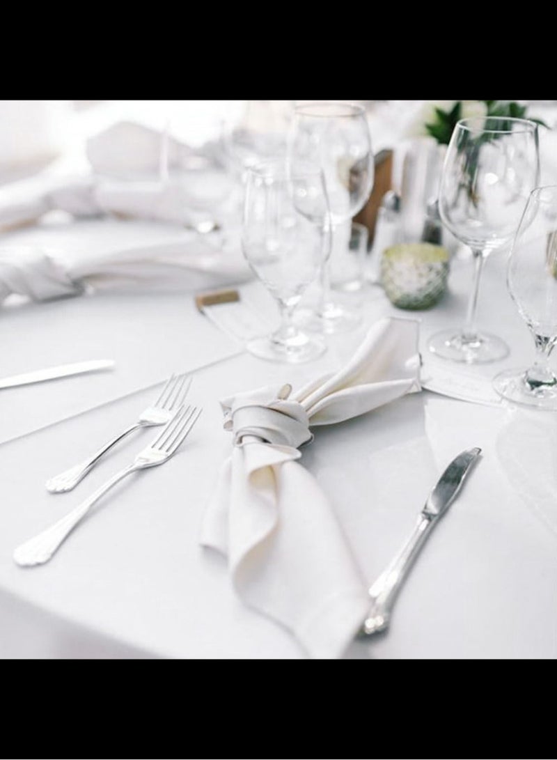 AVACraft White Table Cloth for Rectangle Table, 60 x 84 Inch Tablecloths for 72 Inch Rectangle Tables. Stain and Winkle Resistant Polyester Washable White Table Cloths for Parties Wedding Dining - Image 4
