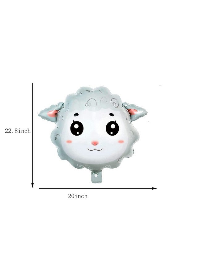 RS 2PCS Sheep Balloon Shape Animal Sheep Aluminum Film Balloon Birthday Party Children's Party Decoration Animal themed Birthday Party Decorations - Image 2
