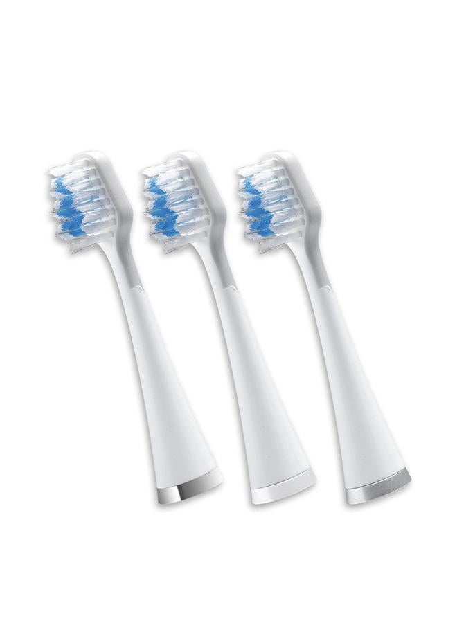 Waterpik Triple Sonic Tooth Brush Heads Replacement, Complete Care, STRB-3WW, 3 Count (Pack of 1), White - Image 1