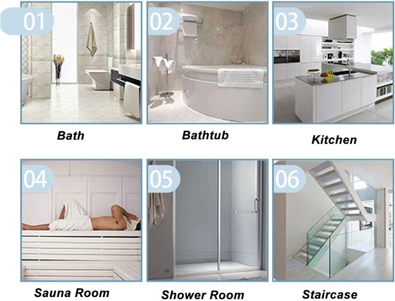 klarako 20pcs 10cm Non Slip Bathtub Stickers,Bathroom Tubs Showers Treads Adhesive Decals Scraper,Flower Shaped Safety Bathroom Tubs Showers Treads Adhesive Decals with Scraper (Blue - Image 4