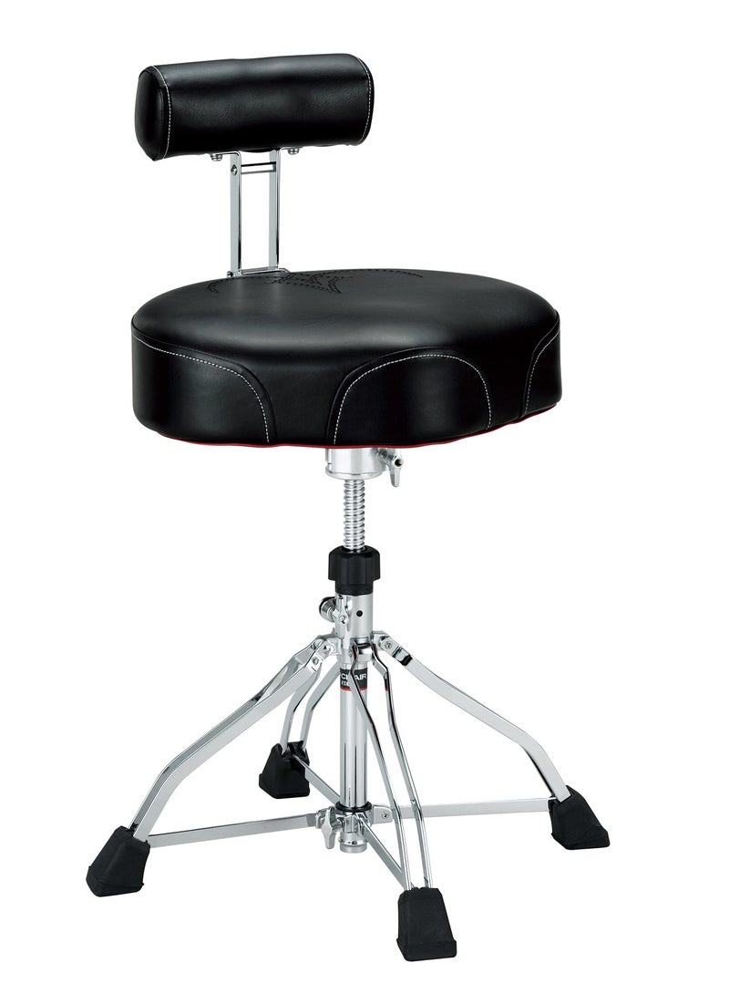 TAMA Ergo-Rider Quartet Drum Throne with Backrest - Black