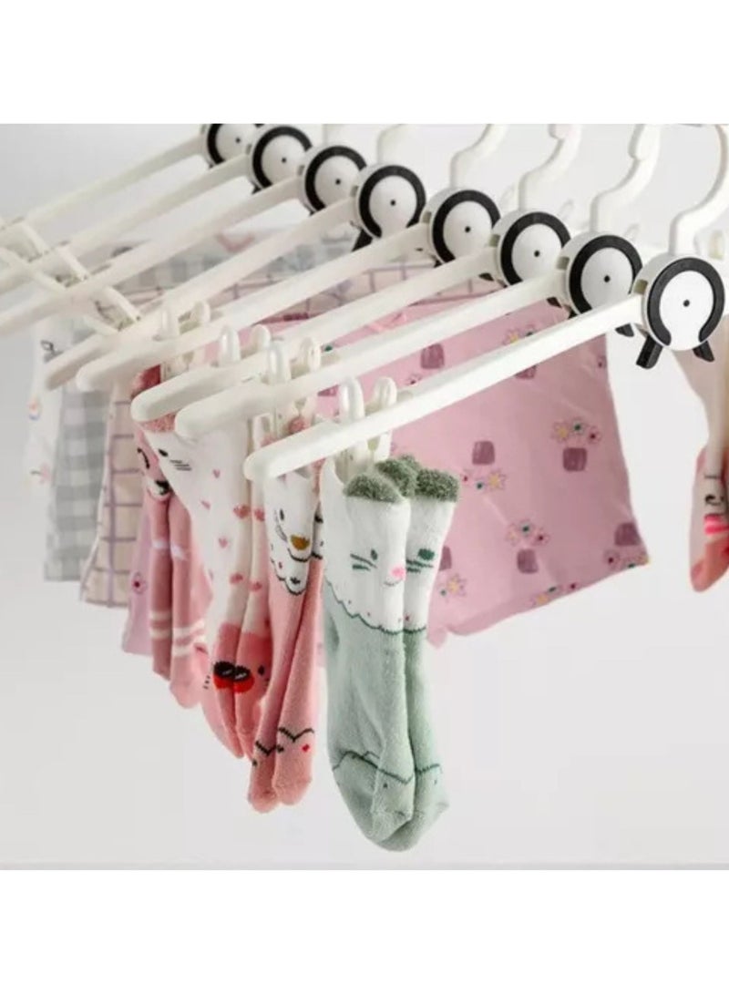 أورتوك شماعات بلاستيكية قابلة للطي، شماعات ملابس قابلة للسحب مع مشابك جانبية، شماعات ملابس قابلة للطي فائقة التحمل للاستخدام الداخلي والخارجي، شماعات تجفيف الملابس موفرة للمساحة، شماعات محمولة للملابس الداخلية 42 سم - Image 5