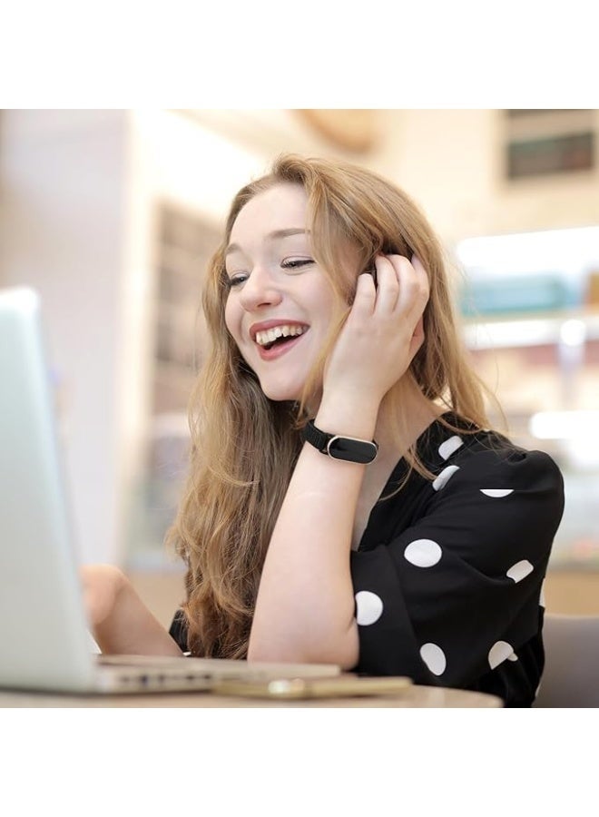 HL-Tech Nylon Strap Compatible with Xiaomi Mi Band 10/Mi Band 9/Mi Band 8 Soft Adjustable Band for Men and Women Black - Image 5