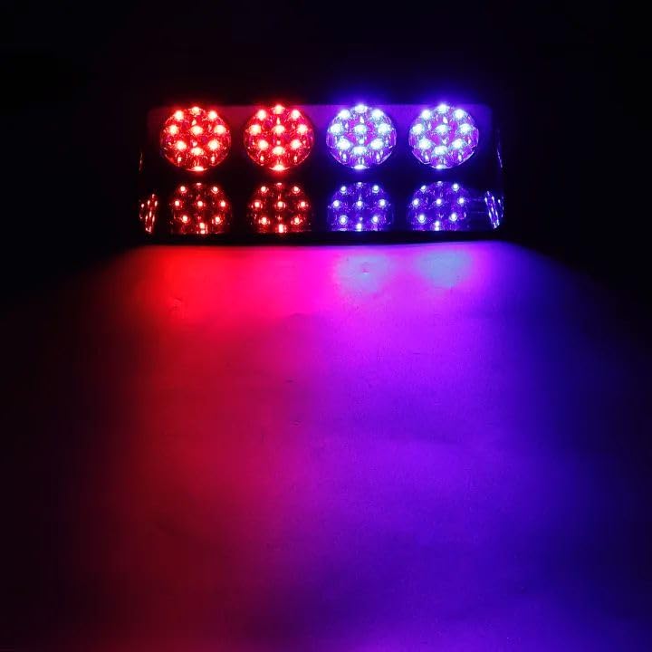 AutoBizarre 12V Car Dash Emergency Warning Strobe Red Blue Flasher Windshield Sucker LED light With Multiple Flashing Modes For All Cars, Emergency Vehicles, etc. (36 LED Red Blue With Remote) - Image 3