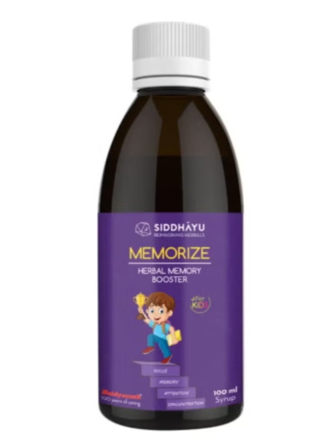 Siddhayu Memorize Herbal Memory Booster Syrup For Kids 100ml - Image 1