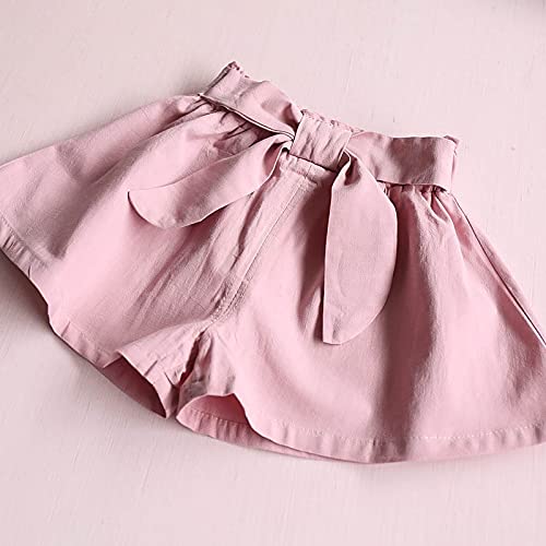 Bold N Elegant Floral Embroidered Cotton Sleeveless Ruffle Top and Shorts Clothing Set for Infant Toddler Baby Girl (White - Pink, 12 Months-18 Months) - Image 5