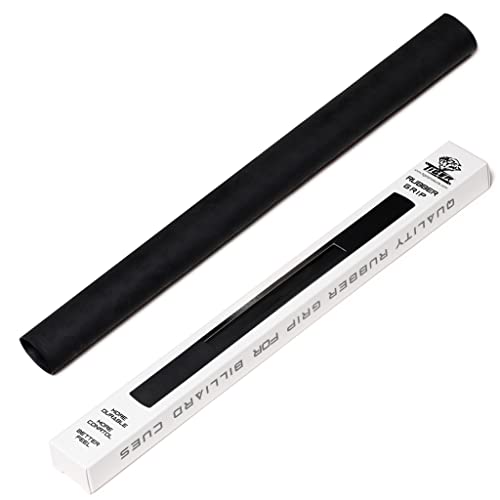 TigerProducts Tiger Real Rubber Billiard Pool Cue Hand Grip Wrap Black - Image 1