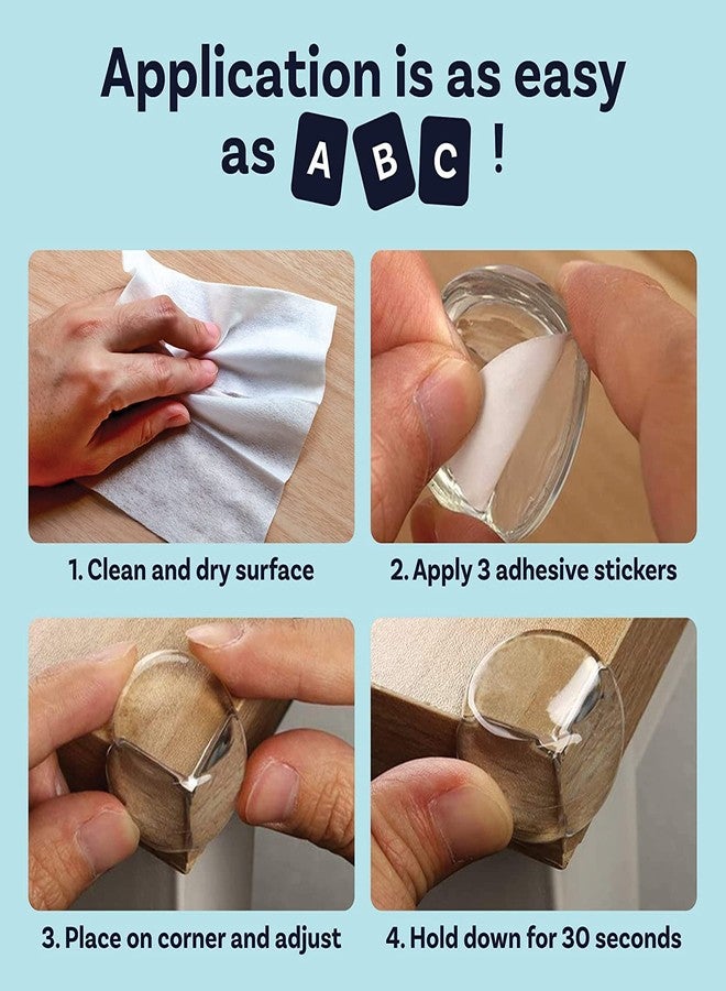 MITVIK Baby Corner Guards - Transparent Edge & Corner Protectors with Pre-Taped Adhesive - Soft, BPA-Free Safety Cushions for Furniture, Tables & Sharp Edges (10) - Image 2