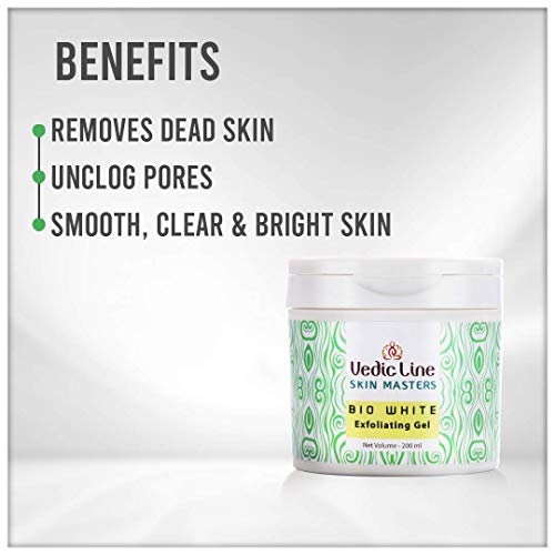Vedic Line Skin Masters Bio White Exfoliating Gel Reduce Dull Skin, Dead Cells And Unclog Pores For Beautiful Skin, 200Ml - Image 3