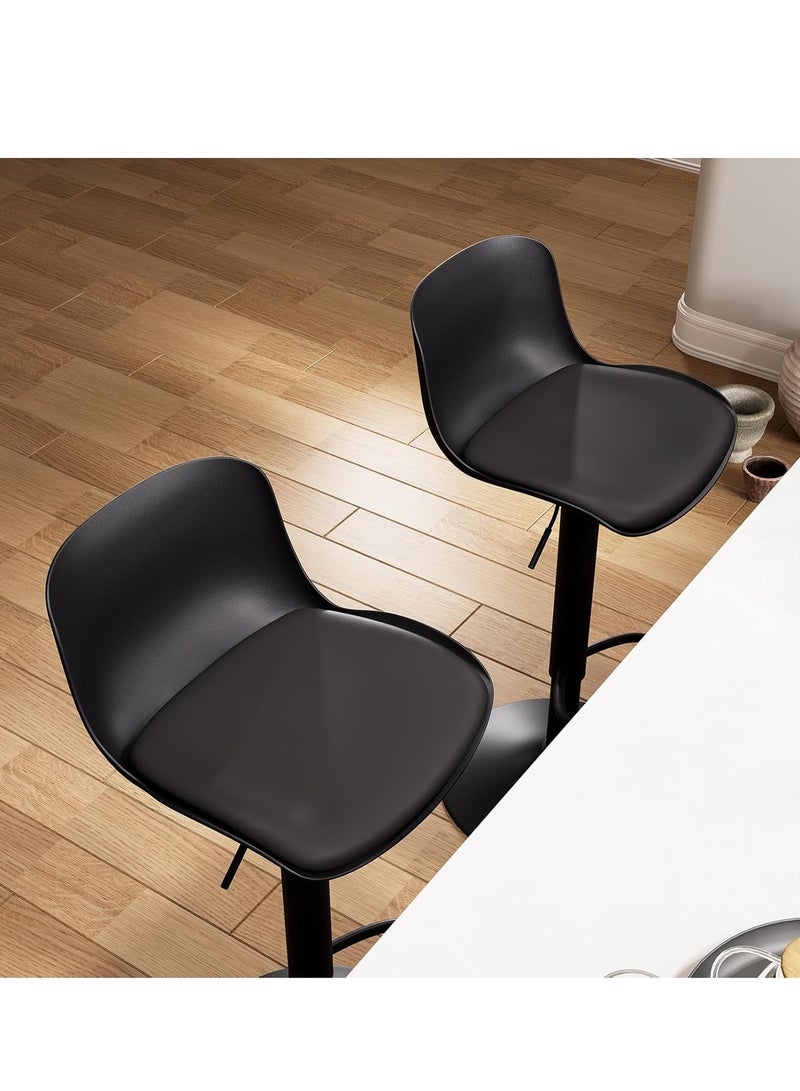 NZONE STORE Modern Black Adjustable High Bar Stool - Image 2