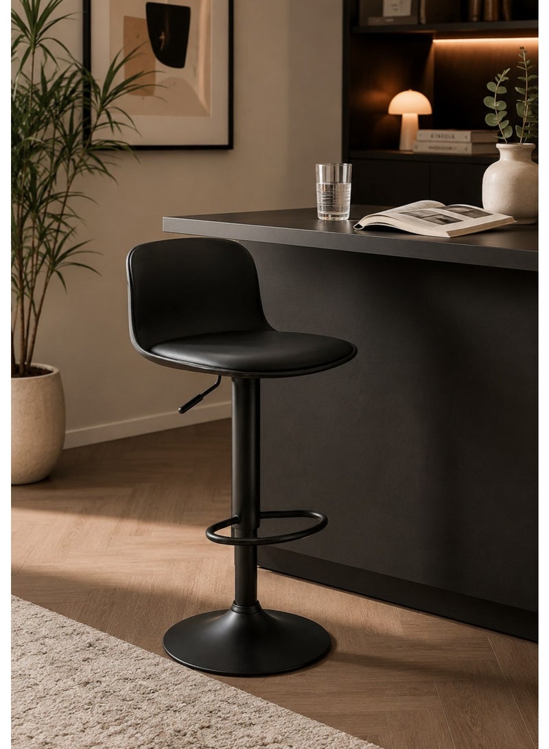 NZONE STORE Modern Black Adjustable High Bar Stool - Image 3