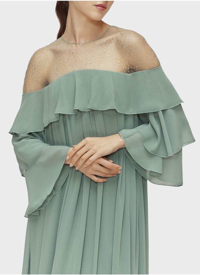 CHASE - Bardot Ruffle Dress - Image 1