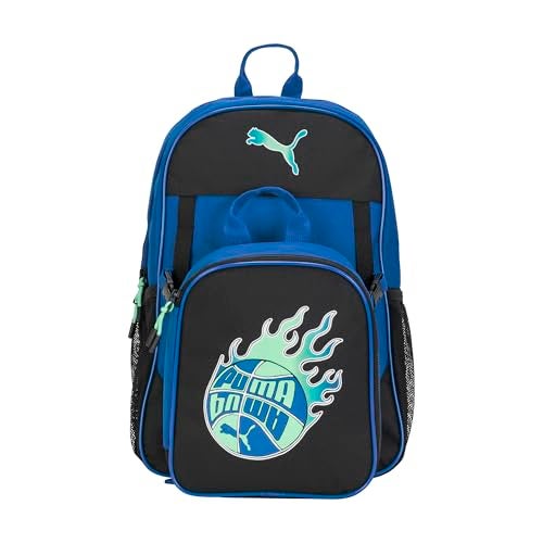 PUMA Unisex Kid's Colony Lunch Kit & Backpack Combo, Vivid Blue/Black/Aquatic, Medium - Image 3