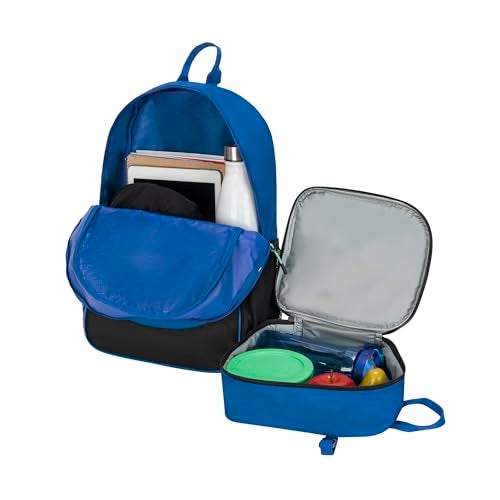 PUMA Unisex Kid's Colony Lunch Kit & Backpack Combo, Vivid Blue/Black/Aquatic, Medium - Image 2