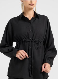 hayas closet Button Down Drawstring Blouse & Pants Set  - Image 3
