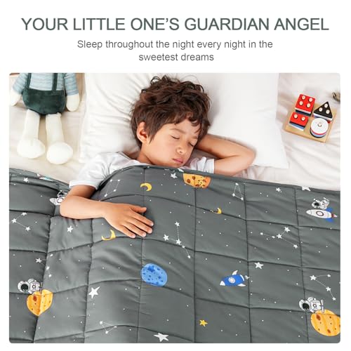 Mr. Sandman 5 lbs Weighted Blanket for Twin Size Bed, Perfect for 40-60lb Breathable Heavy Throw Blankets for Sleeping - 36" x 48" Space Grey - Image 2