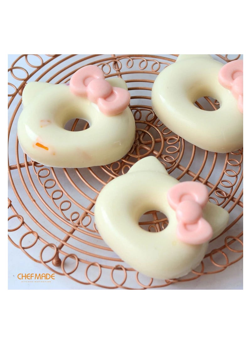 Hello Kitty Donut Pan 6 Cavity Non Stick Silicone Doughnut Cake Mold