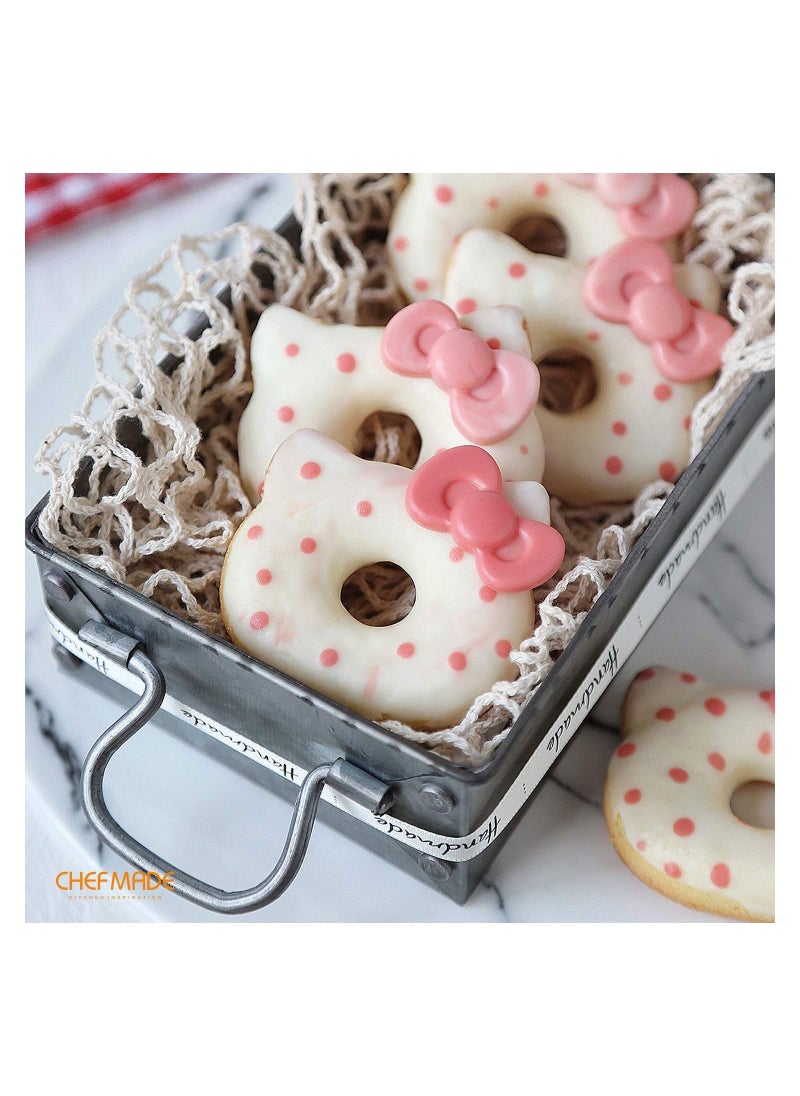 Hello Kitty Donut Pan 6 Cavity Non Stick Silicone Doughnut Cake Mold