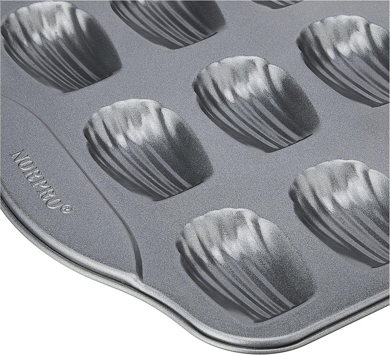 Norpro New Non Stick Mini 18 Madeleine Pan Sponge Cake Shells Best For Chocolate - Image 5