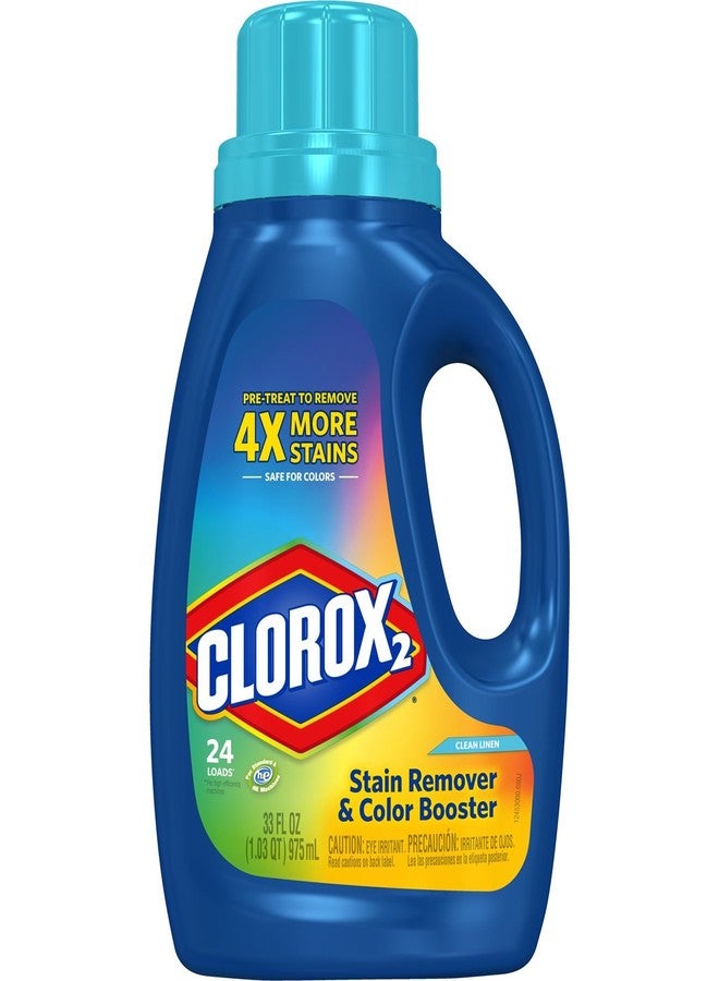 Clorox كلوركس 2 مزيل بقع الغسيل ومعزز الألوان، رائحة نظيفة، زجاجة 33 أونصة - Image 1