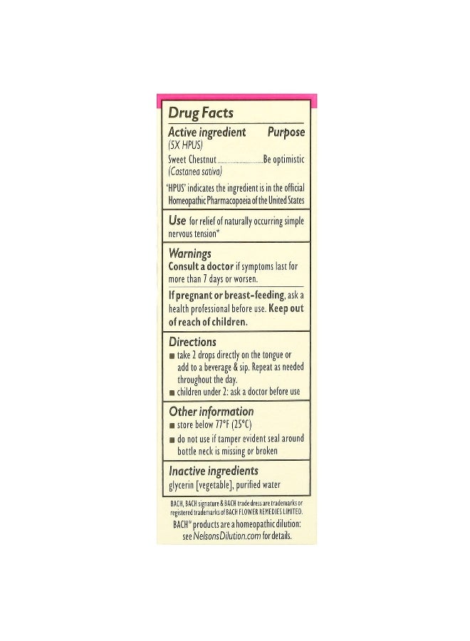 Bach باخ، العلاجات الزهرية الأصلية، كستناء حلو، 0.35 أونصة سائلة (10 مل) - Image 2