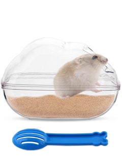 Y&D Hamster Sand Bathroom Bath Container Small Pet Bathtub Sauna Toilet Washroom Box with Shovel Animal for Syrian Gerbil Dwarf Guinea Pig Rat Mice  - Image 1