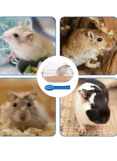 Y&D Hamster Sand Bathroom Bath Container Small Pet Bathtub Sauna Toilet Washroom Box with Shovel Animal for Syrian Gerbil Dwarf Guinea Pig Rat Mice  - Image 3
