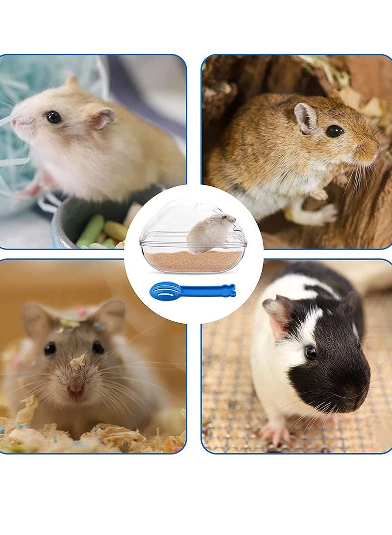 Y&D Hamster Sand Bathroom Bath Container Small Pet Bathtub Sauna Toilet Washroom Box with Shovel Animal for Syrian Gerbil Dwarf Guinea Pig Rat Mice  - Image 3