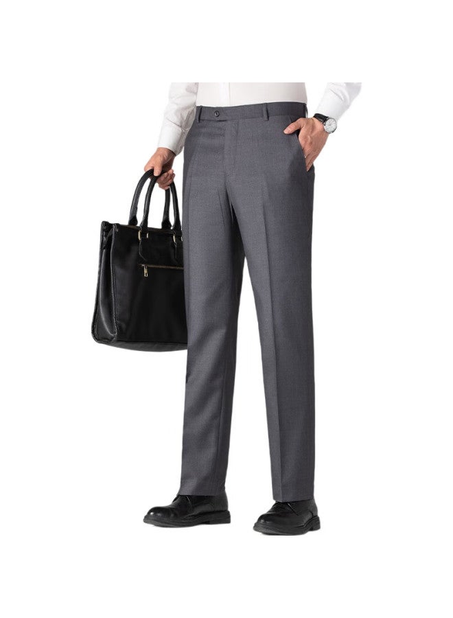 FIRS Men'S High-Waist Wrinkle-Free Business Dress Pants, Casual Trousers, Professional Formal Wear, Dad'S Elastic Straight-Leg Pants - Image 2