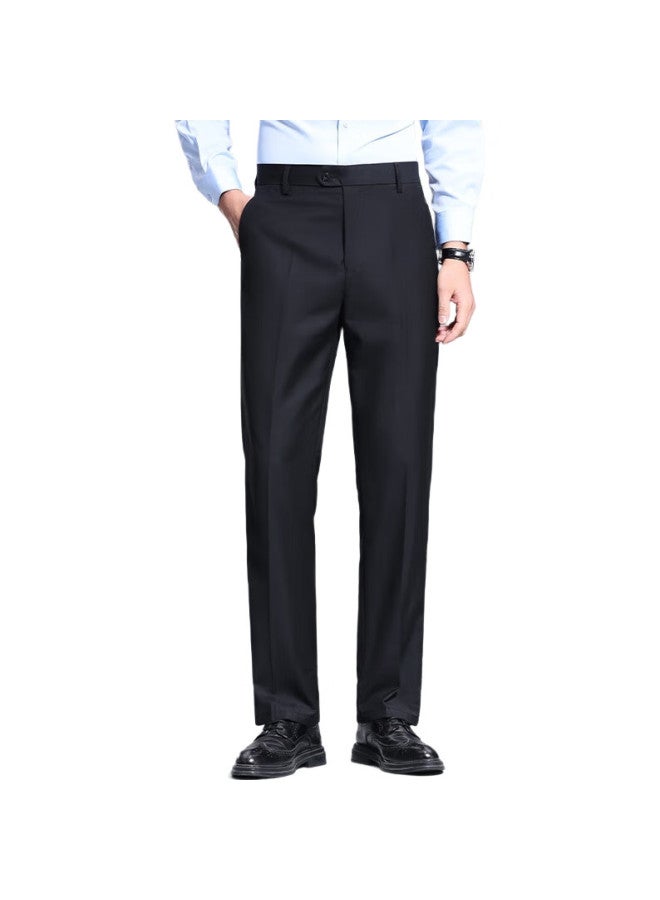FIRS Men'S High-Waist Wrinkle-Free Business Dress Pants, Casual Trousers, Professional Formal Wear, Dad'S Elastic Straight-Leg Pants - Image 1