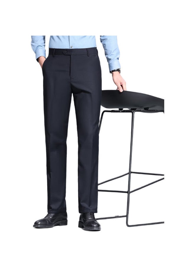 FIRS Men'S High-Waist Wrinkle-Free Business Dress Pants, Casual Trousers, Professional Formal Wear, Dad'S Elastic Straight-Leg Pants - Image 3