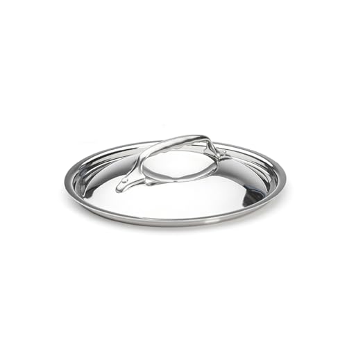 de Buyer Stainless Steel Lid, Polished - 7” - Compatible with 7" PRIMA MATERA Copper or AFFINITY Stainless Steel Pan - Dishwasher & Oven Safe - Made in France - Image 1