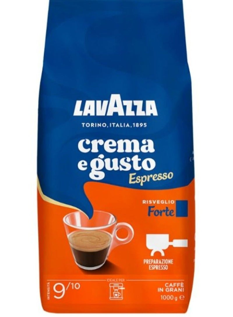 Crema E Gusto Espresso Forte Whole Bean Coffee 1kg