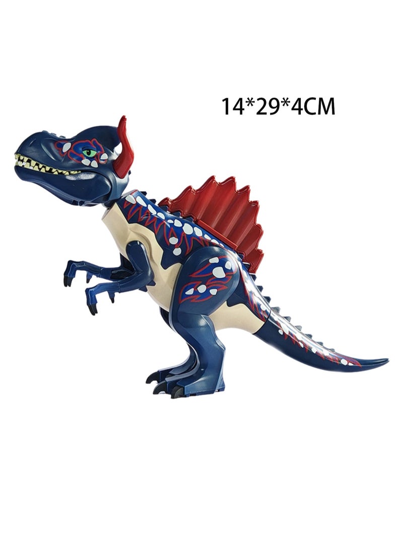 1-Pack Jurassic Large Dinosaur Building Blocks Tyrannosaurus Rex Quetzalcoatlus Spinosaurus Activity Model Children'S Toy (Red-Back Carnotaurus 14*29*4cm) - Image 2