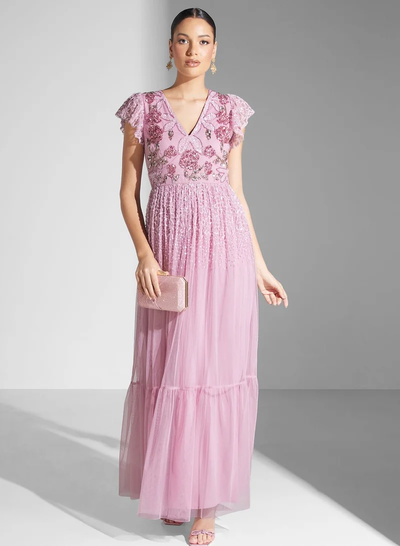 Maya Floral Embroidered Dress