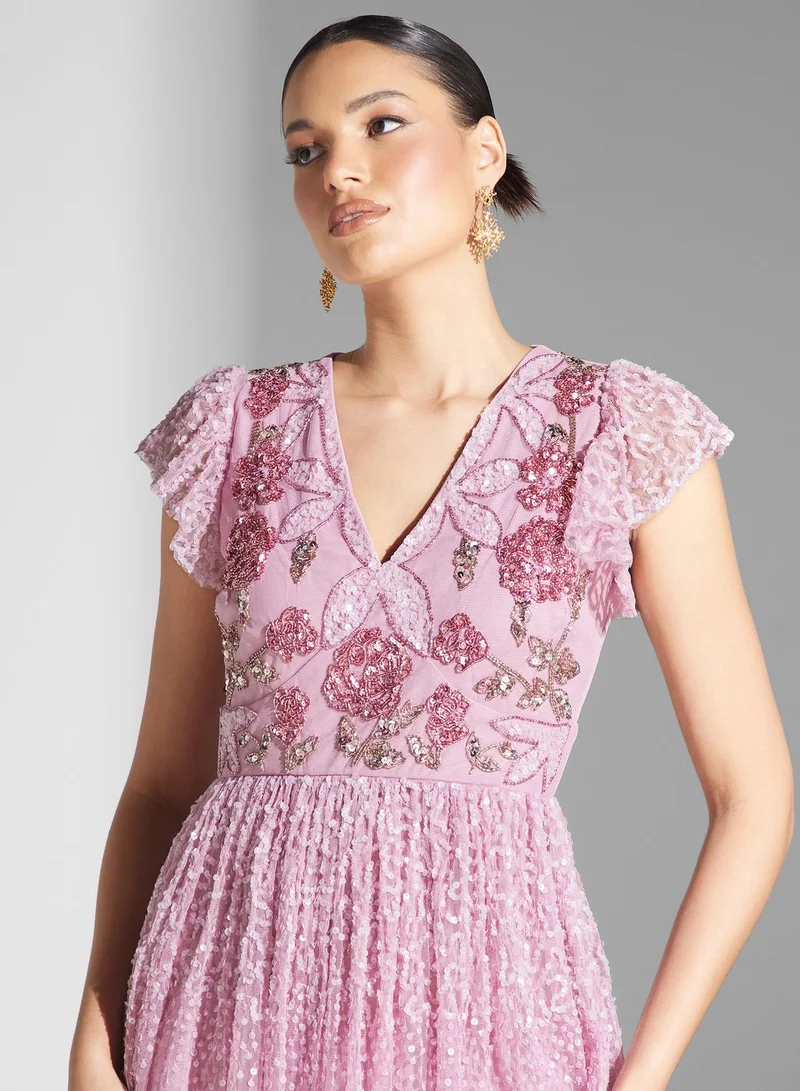 Maya Floral Embroidered Dress