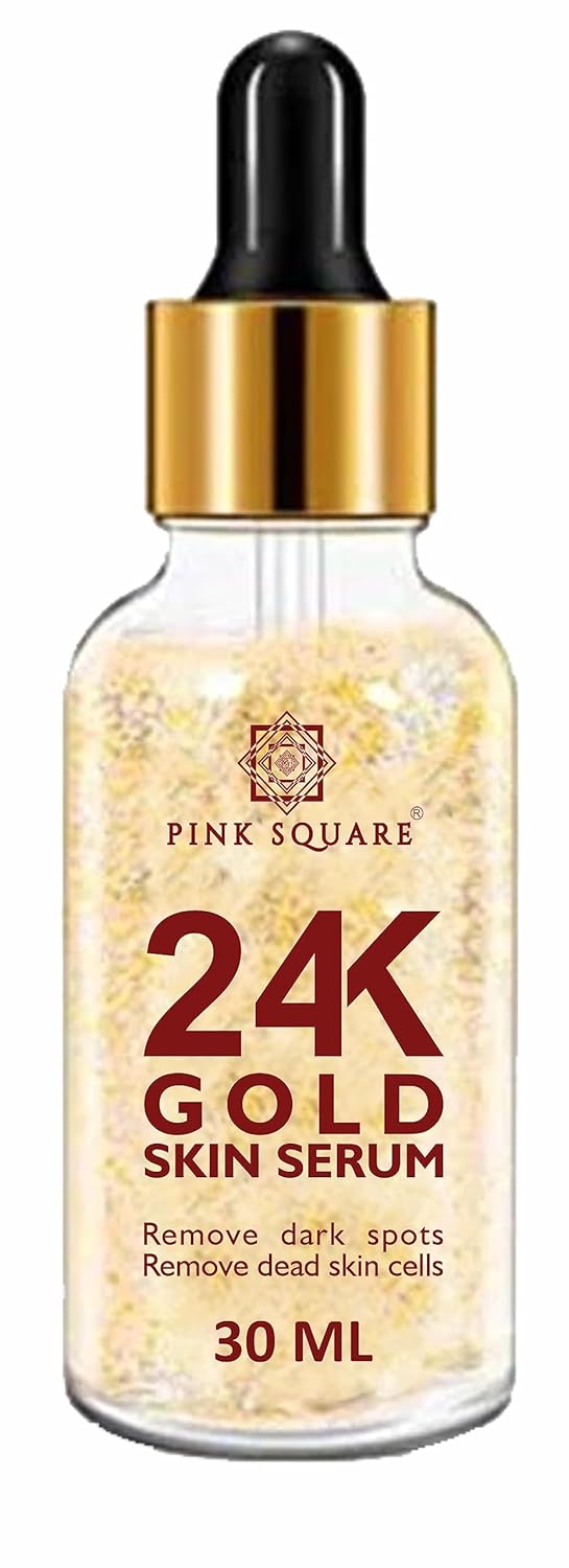 Pink Square سيروم الوجه الذهبي 24 قيراط باللون الوردي لمكافحة الشيخوخة والتجاعيد عبوة 1 من 30 مل - Image 1