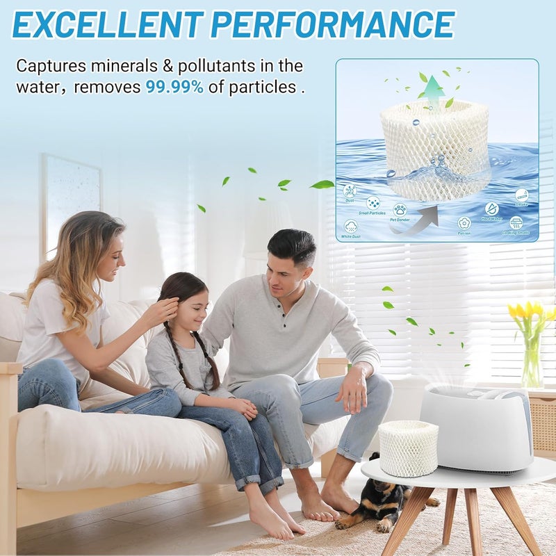 Lemige 4 Pack HAC-504 Humidifier Filters for Honeywell Humidifier HAC-504, HAC-504AW, HAC504V1, HCM350, HCM-350W, HCM-300T, HCM-315T, HCM-600, HCM-710, Replacement Filter A - Image 3