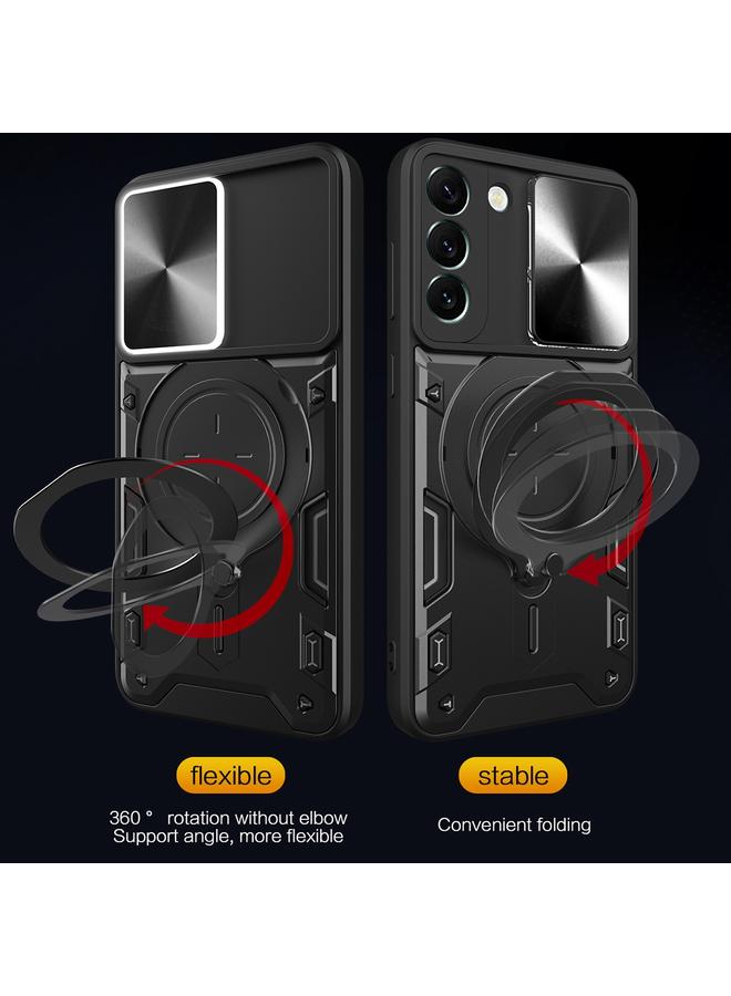 اس-توب جراب لهاتف Samsung Galaxy S22+ 5G CD Texture Camshield حامل مغناطيسي للهاتف - Image 5