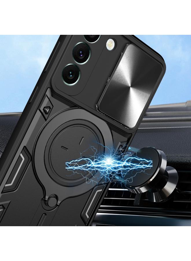 اس-توب جراب لهاتف Samsung Galaxy S22+ 5G CD Texture Camshield حامل مغناطيسي للهاتف - Image 4