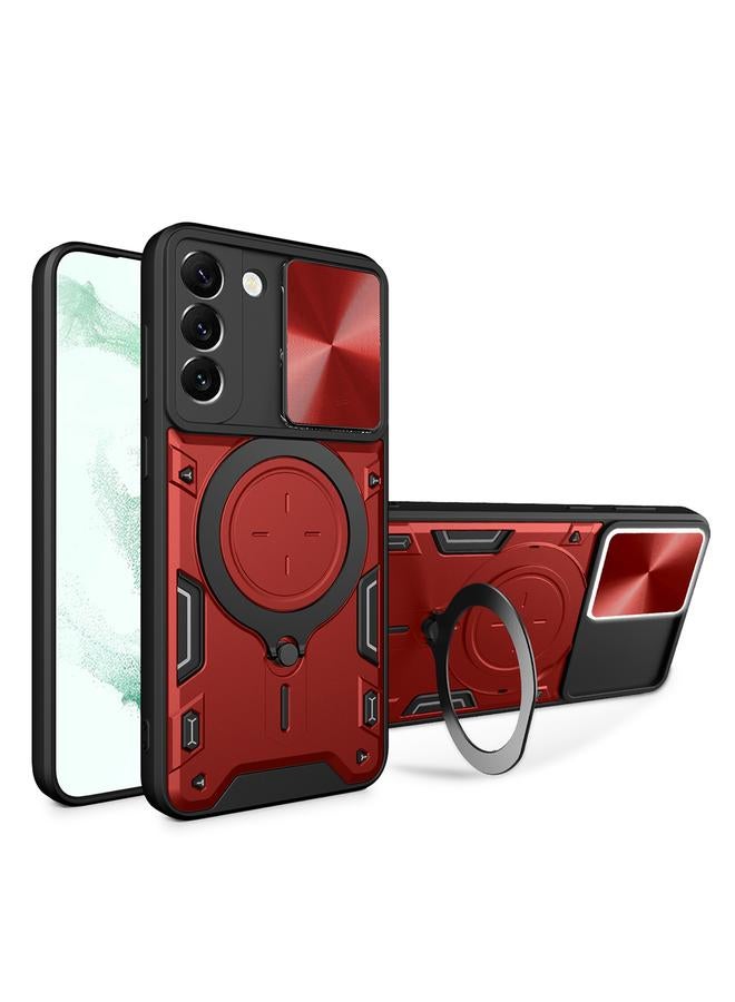 اس-توب جراب لهاتف Samsung Galaxy S22+ 5G CD Texture Camshield حامل مغناطيسي للهاتف - Image 1